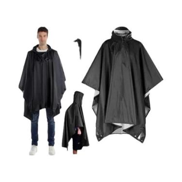 Imagem de Poncho De Chuva Leve E Impermeável Com Capuz Para Acampamento, Caminha