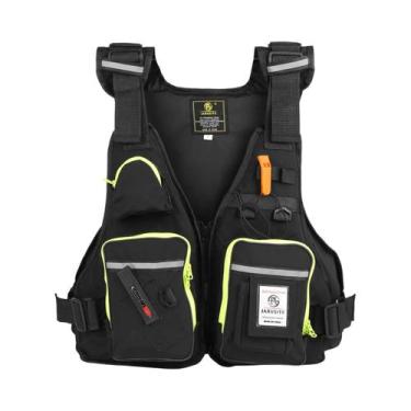 Imagem de Colete Salva-Vidas Masculino Impermeável Ajustável Com Múltiplos Bolso