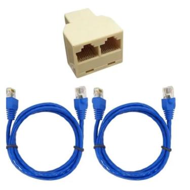 Imagem de Duplicador Rj45 1 X 2 Saídas Só Funciona 1 De Cada Vez