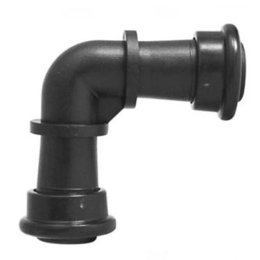 Imagem de Joelho 16mm Anel Liso Para Mangueira Irrigação Gotejamento