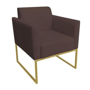 Imagem de Poltrona Marisa Suede Marrom