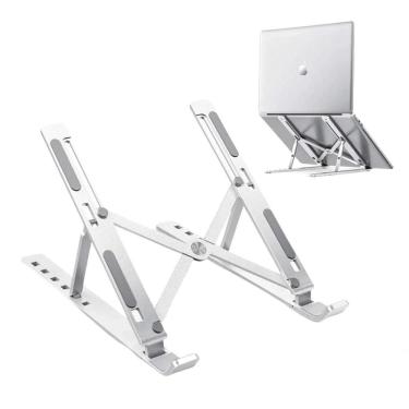 Imagem de Suporte Para Notebook Alumínio Ajustável Dobrável - Conforto Q-1019