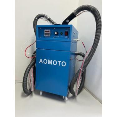 Imagem de Máquina Portátil De Arrematar Fio E Linha Com 2 Motores-220v - Aomoto,