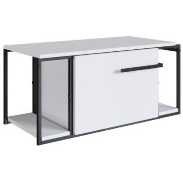 Imagem de Gabinete Suspenso Para Banheiro 1 Pt Basc P1019 Preto Branco Pp Preto 