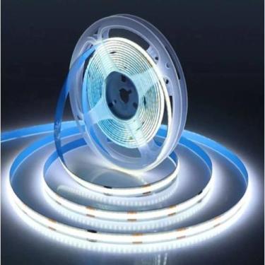 Imagem de Fita Led Cob Branco Frio Super Led 5 Metros 320led/m 12v Ip20 Alto Bri
