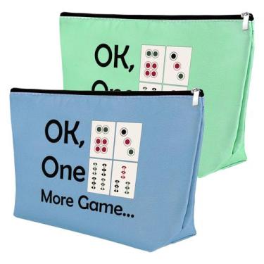 Imagem de Bolsa de maquiagem Mxrymvu Mahjong Lover, presente para mulheres, 2 un