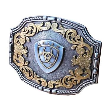 Imagem de Fivela Ariat Importada Prata e Dourado A37023 Cor:Prata, Prata