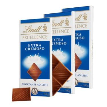 Imagem de 3 Barras Chocolate - Extra Creamy - Lindt Excellence, Extra Creamy
