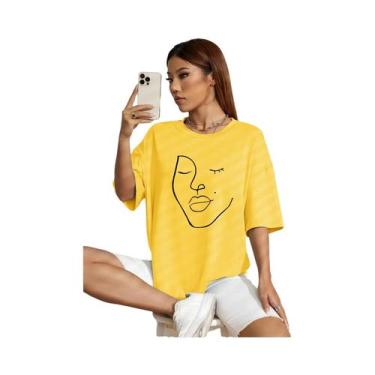 Imagem de Camisetas Femininas De Algodão Macio Com Manga Curta, Estampa Simples 