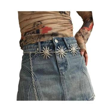 Imagem de Cinto De Cadeia De Cintura Alta Estilo Punk Hip Hop Feminino Vintage D