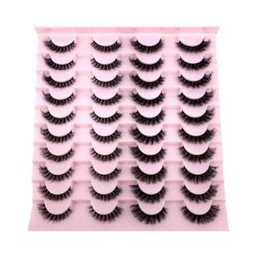 Imagem de Cílios Postiços Naturais Longos 3D De Mink, Kit De Maquiagem Com 20 Pa