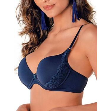 Imagem de Sutiã com Aro e Bojo Rivali Demillus 67188, Azul marinho, 48