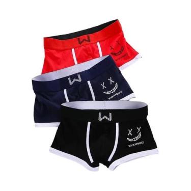 Imagem de Cuecas Boxer Masculinas De Algodão Respirável Com Design U-Convexo E E