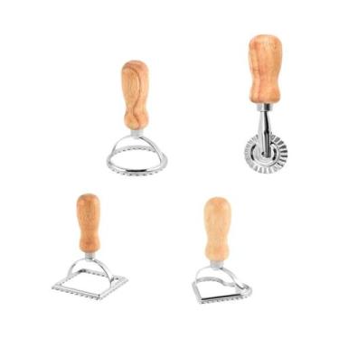 Imagem de Cortador De Ravioli Com Cabo De Madeira Para Massas, Bolinhos, Lasanha