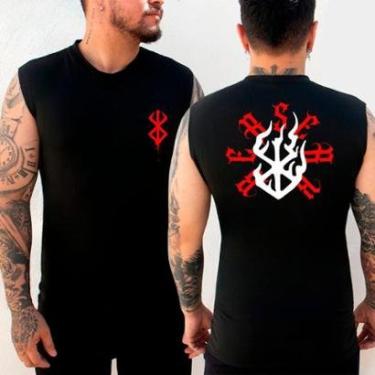 Imagem de Camiseta Regata Abstract Compressão Bersek Guts Falcão Logo Minimalista Geek-Unissex