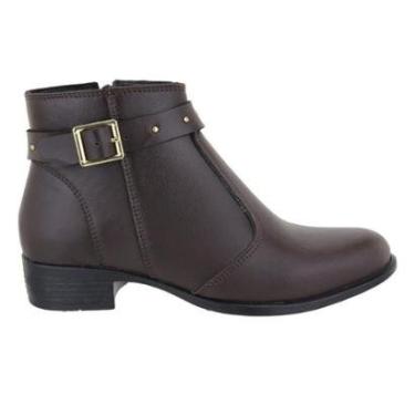 Imagem de Bota Coturno Feminina Cano Curto Zíper Lateral Bota Casual Dia a Dia-Feminino