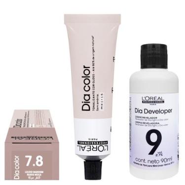 Imagem de Loreal Tonalizante Dia Color 7.8 Louro Marrom 60g Rev. 9 vol. 90 ml - 