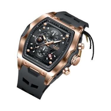 Imagem de Relógio Masculino LIGE De Quartzo Com Pulseira De Silicone Luminosa À 