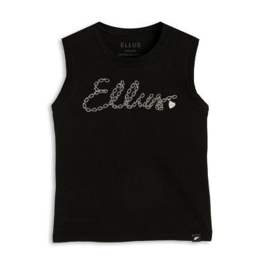 Imagem de Regata Ellus Love Chain Feminina Preta-Feminino