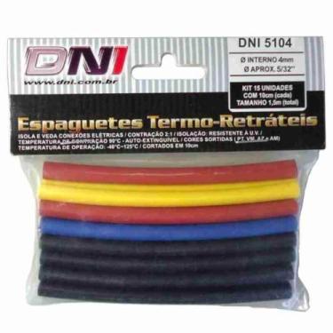 Imagem de Espaguete Termo Retrátil Com 15 Peças 4mm - 5104 - Dani - OUTRAS MARCA