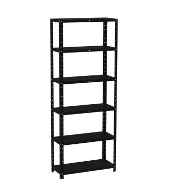 Imagem de Estante De Estrutura Metálica Com 6 Prateleiras 175cm(a)92acm(l)40cm(p) Com Reforço Preto