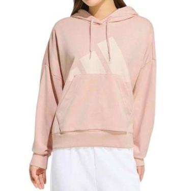 Imagem de Blusa Feminina Adidas Moletom Big Logo Rosa Claro - KE0428-Feminino