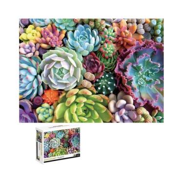 Imagem de Quebra-Cabeça De Plantas Suculentas Com 1000 Peças, Decoração Para Cas