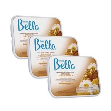 Imagem de Kit Depil Bella Cera Camomila com Calêndula 1Kg - 3 unidades