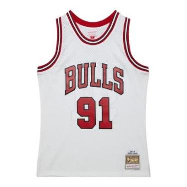 Imagem de Regata Mitchell & Ness NBA Glitter Swingman Chicago Bulls 1997-98 Dennis Rodman Masculi...