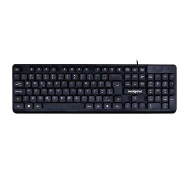 Imagem de Teclado usb com teclas flutuantes te2001 preto 60000155 - MAXPRINT