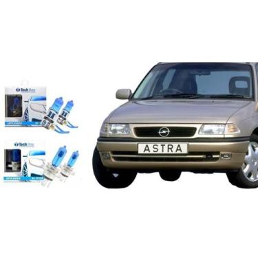 Imagem de Kit Lampadas Astra 1995 1996 1997 1998 Super Brancas Farol H4 H4 Milha