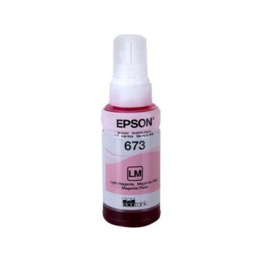 Imagem de Epson T673 Tinta Magenta Claro 70 ml Original  Alta Durabilidade, Mage
