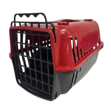 Imagem de Caixa De Transporte N.1 Cão Cachorro Gato Pequena Vermelha - Murano