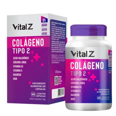 Imagem de Colágeno Tipo 2  60 Cápsulas  Ácido Hialurônico  MSM  Vitaminas K2 e D