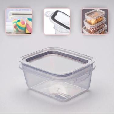 Imagem de Kit de Potes Herméticos com Trava, 550ml, 2 Unidades - plasútil