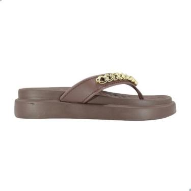 Imagem de Tamanco Feminino Moleca Marrom 5554.103, M, Chocolate, 38