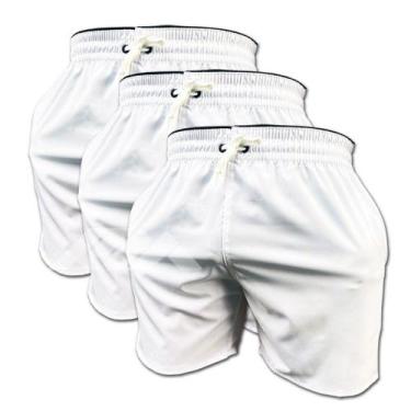 Imagem de Kit 3 Short de Elastano Dry fit Bermuda de Praia Piscina e Academia - 