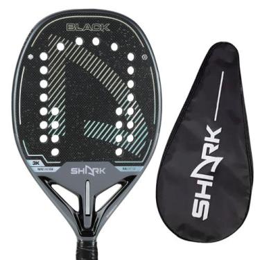 Imagem de Raquete Beach Tennis Shark Black - 2026, 318g, 25, 0