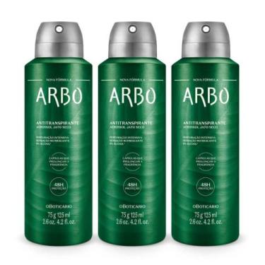 Imagem de Combo Arbo: Desodorante Antitranspirante Aerossol 75g/125ml (3 unidade