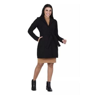 Imagem de Casaco amelia la batida fem hapuk, Preto, P