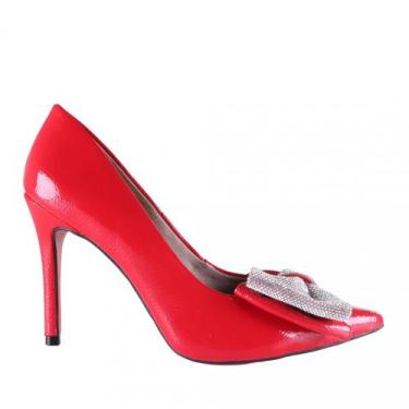 Imagem de Scarpin Feminino Zariff Verniz 1602557, Vermelho vz, 37