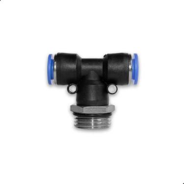 Imagem de Conector Pneumático Macho Menco Em T 1/2'' x 8mm Rápida 5 Un