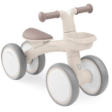 Imagem de Kikka Boo Bicicleta sem pedais ZIPI, corredores bebé de 1 ano, bicicleta de equilíbrio, bicicleta para bebê com cesta, ajustável, brinquedo para crianças, presente para bebê, bege