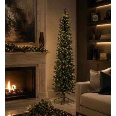 Imagem de Arvore Pinheiro Natalino Slim 350H Verde - 180cm - Tok da Casa