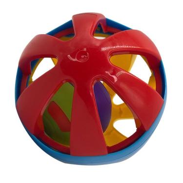 Imagem de Brinquedo Infantil Sensorial Tipo Bolinha Chocalho para Bebês Colorido JP Brink