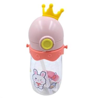 Imagem de Garrafa Infantil Com Coroa Tampa Retrátil E Alça 480ml - AG3092 - ds, 