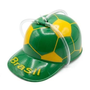 Imagem de Capacete Para Bebidas Brasil - Festa Torcida Futebol - Senhor Preço