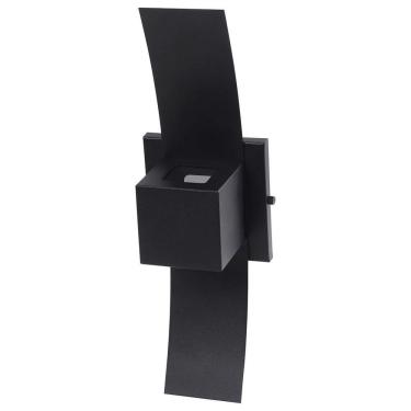 Imagem de Arandela Salvador 2 Fachos com Aba Box 8 X 37cm para Lâmpada G9 Preta All Lux