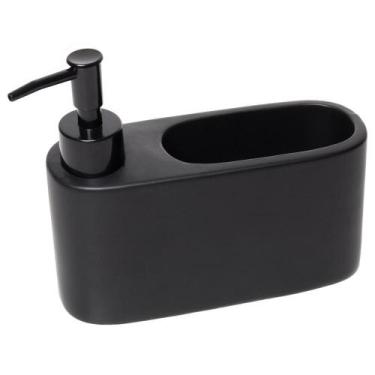 Imagem de Porta Detergente Líquido com Suporte para Esponja Preto 490 - Wolff