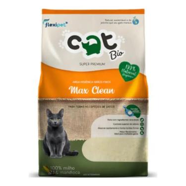 Imagem de Areia Catbio Biodegradável 4 Kg - Max Clean - Grãos Finos - Cat Bio